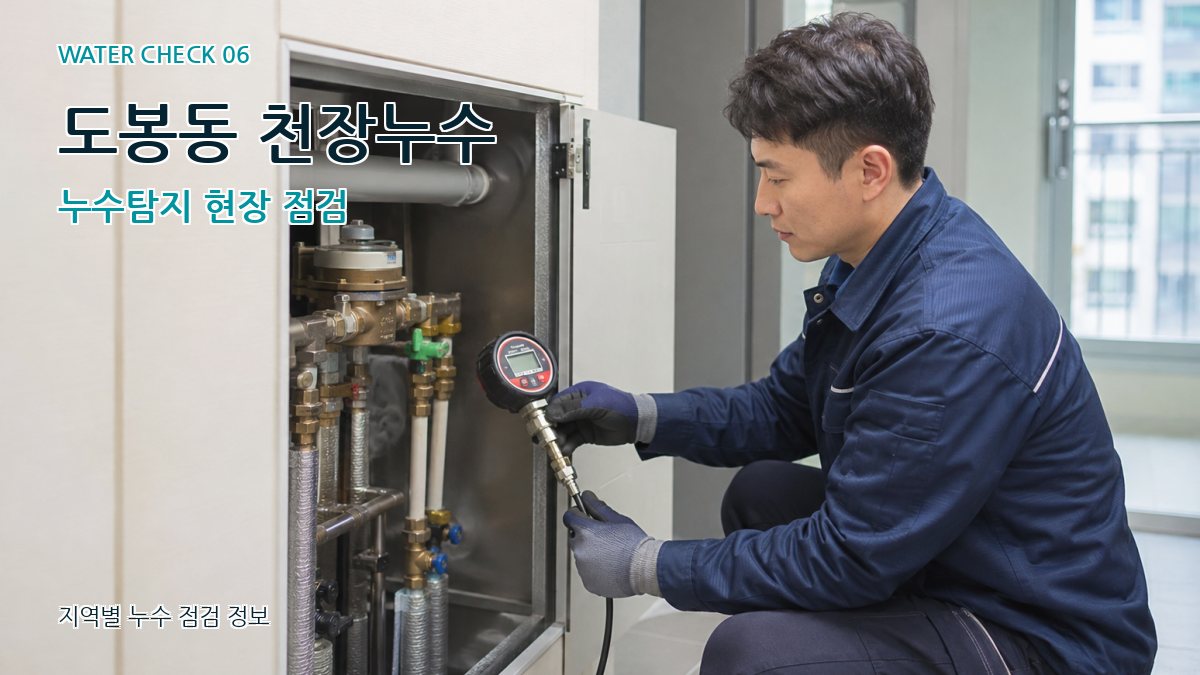 도봉동 천장누수 누수탐지 현장 점검