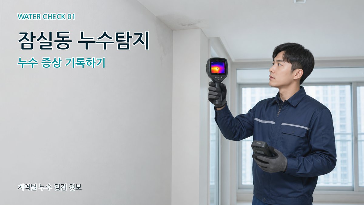 잠실동 누수탐지 누수 증상 기록하기