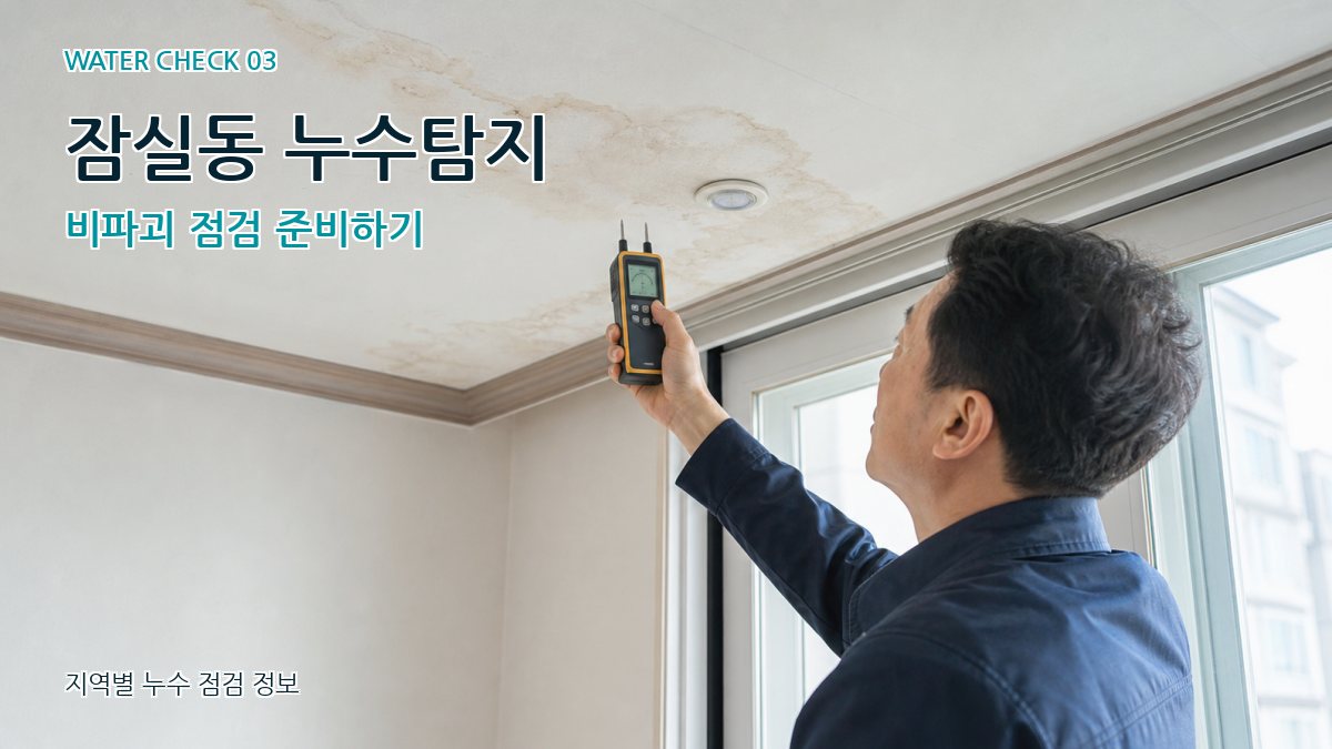 잠실동 누수탐지 비파괴 점검 준비하기