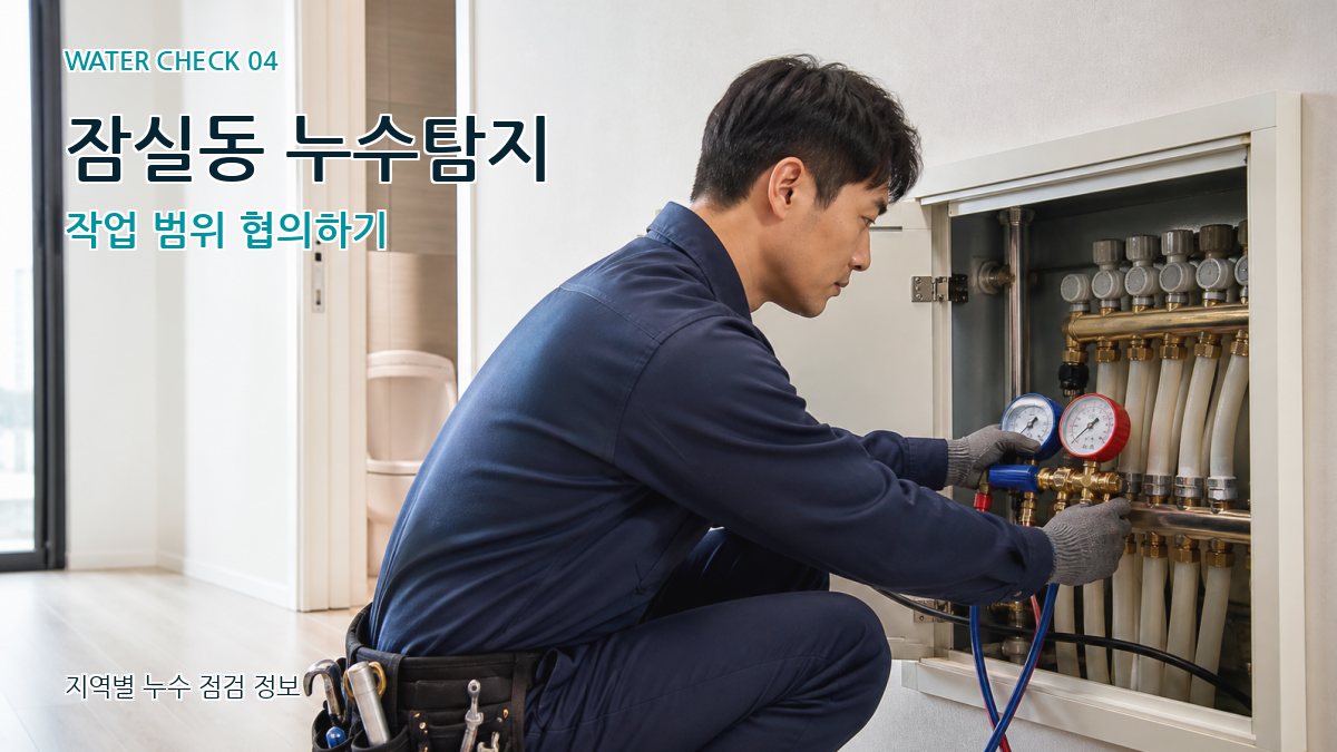 잠실동 누수탐지 작업 범위 협의하기