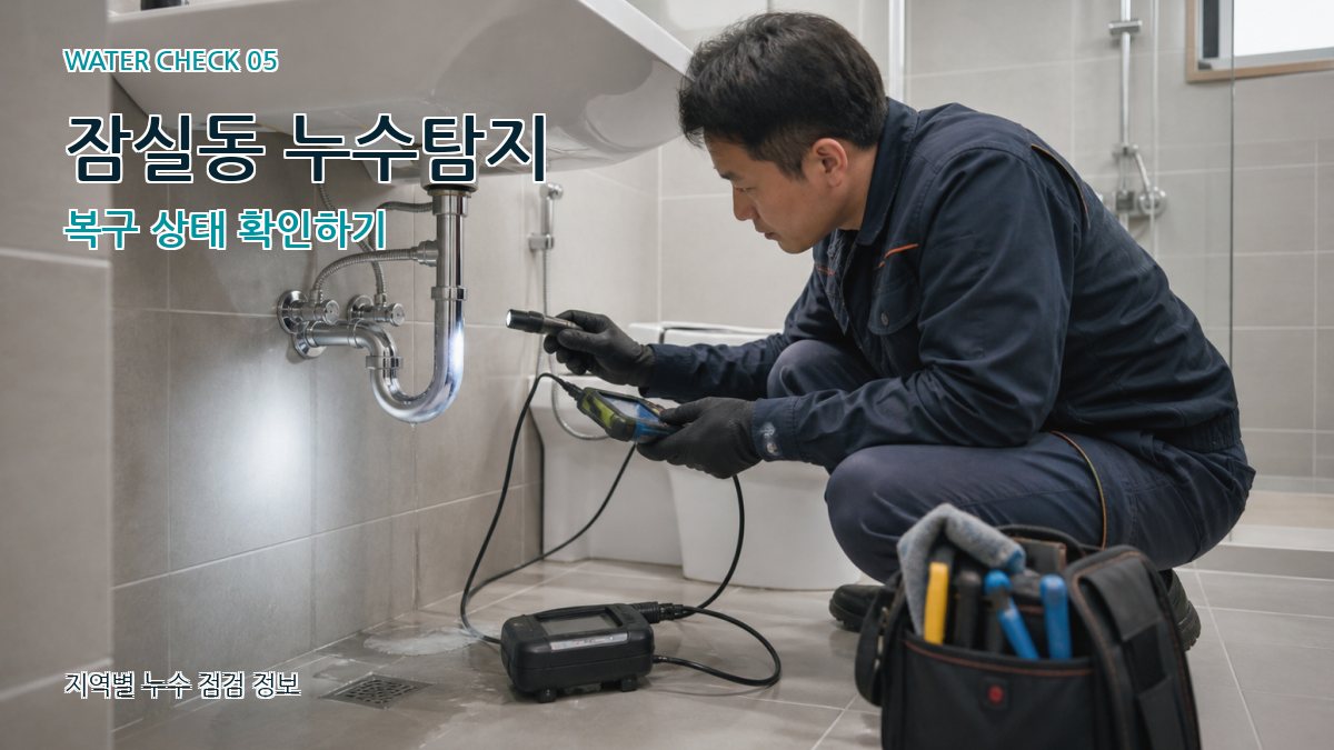 잠실동 누수탐지 복구 상태 확인하기