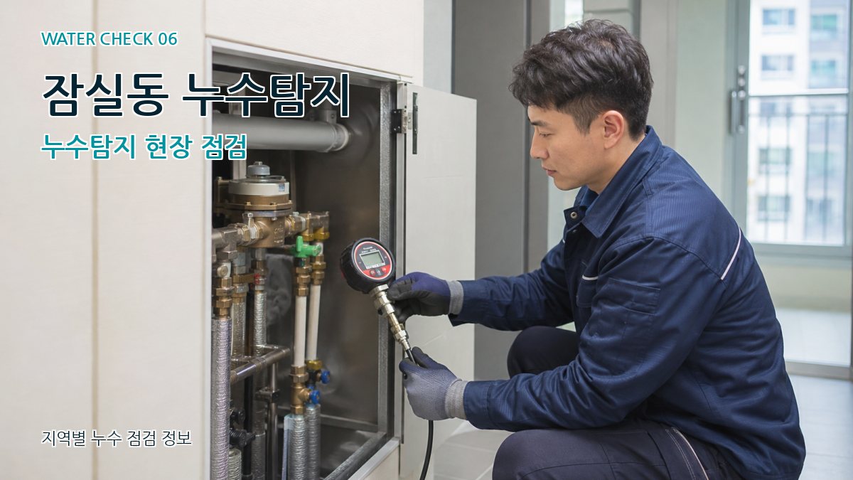 잠실동 누수탐지 누수탐지 현장 점검