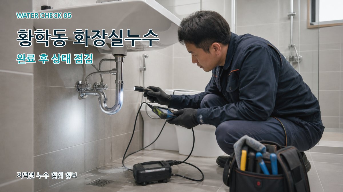 황학동 화장실누수 완료 후 상태 점검
