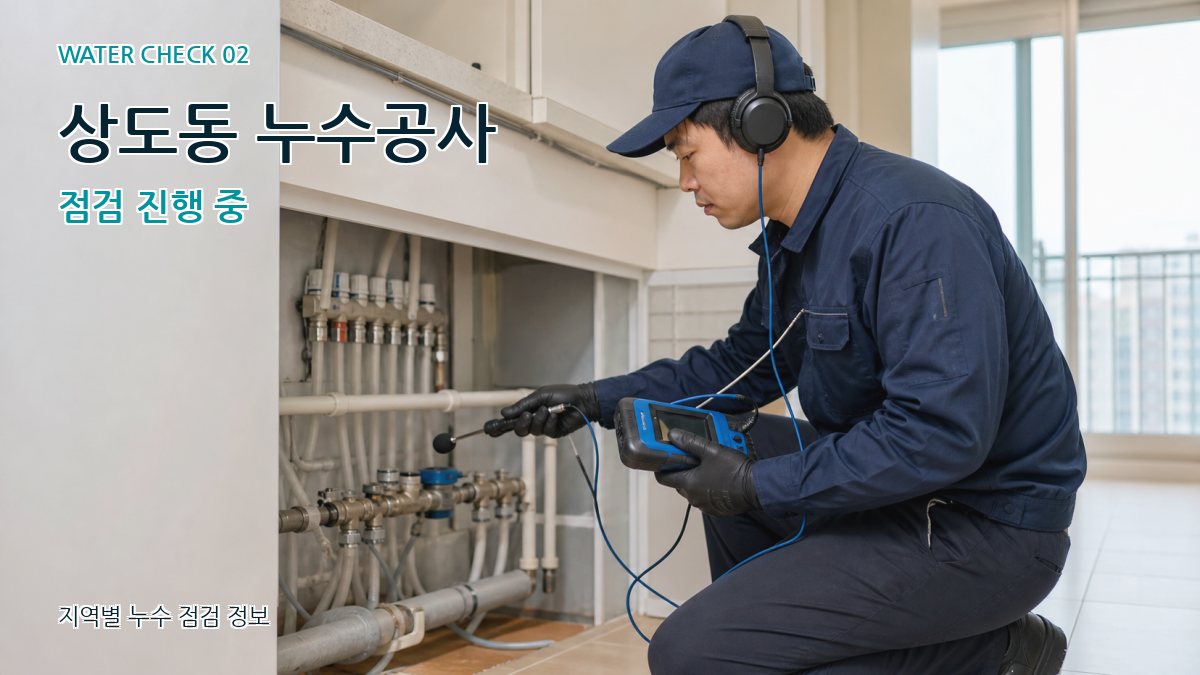 상도동 누수공사 점검 진행 중