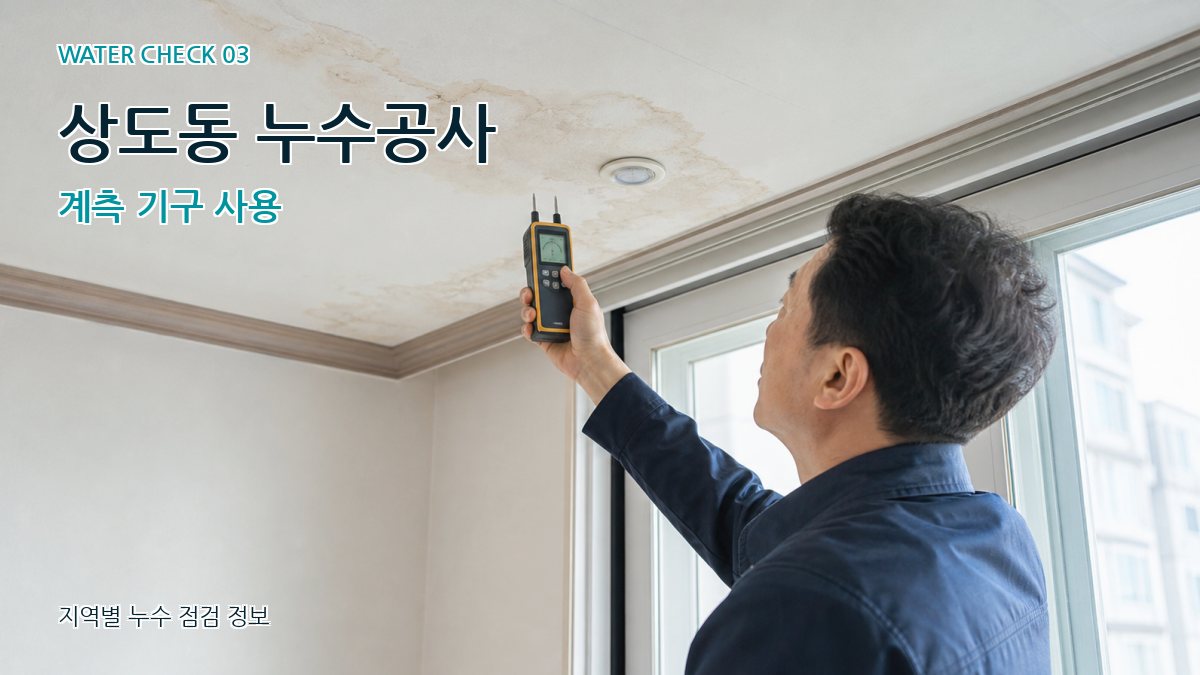 상도동 누수공사 계측 기구 사용