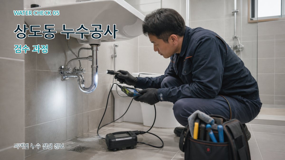 상도동 누수공사 검수 과정