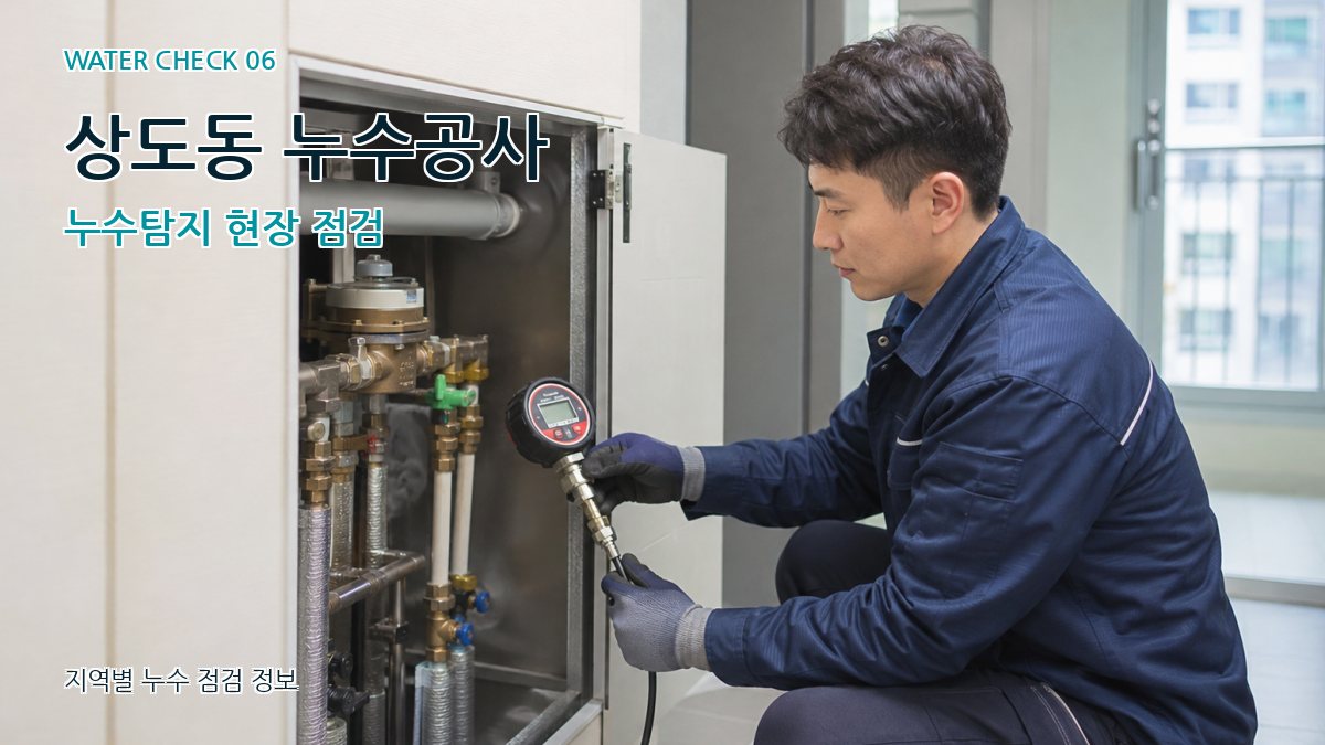 상도동 누수공사 누수탐지 현장 점검