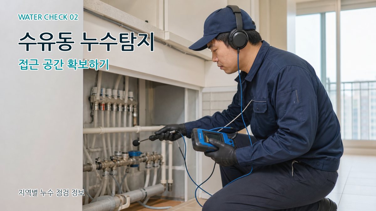 수유동 누수탐지 접근 공간 확보하기