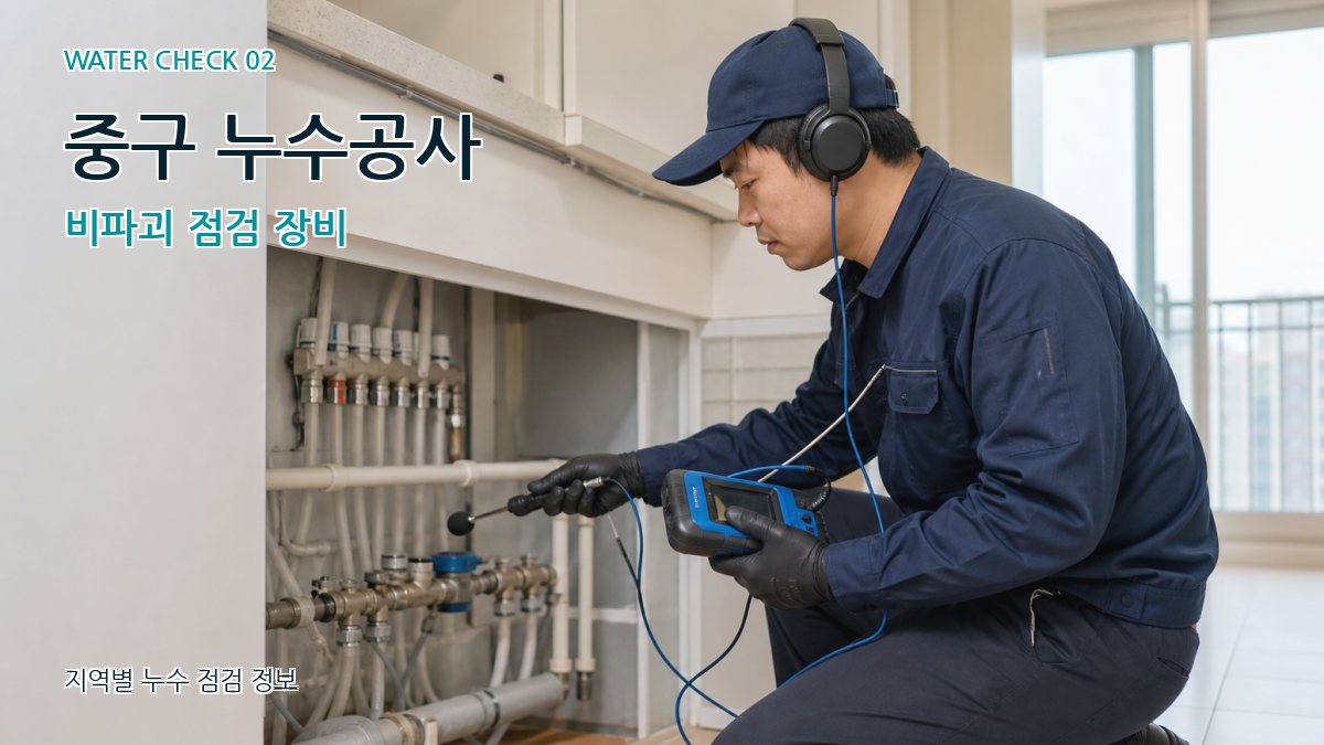 중구 누수공사 비파괴 점검 장비
