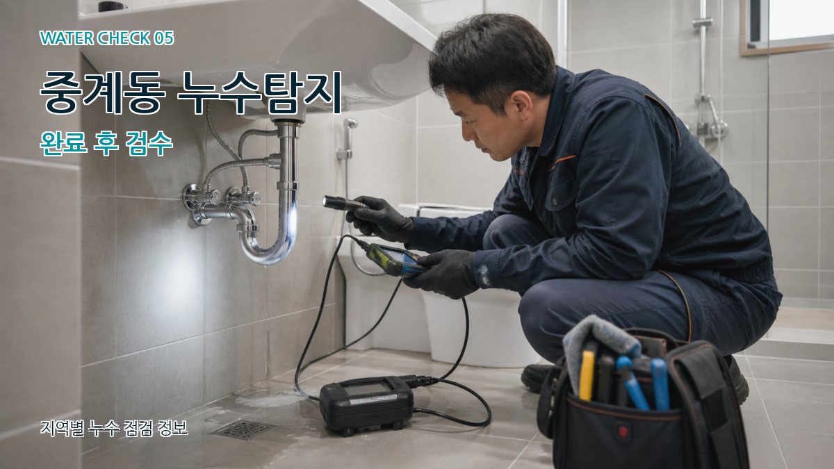 중계동 누수탐지 완료 후 검수