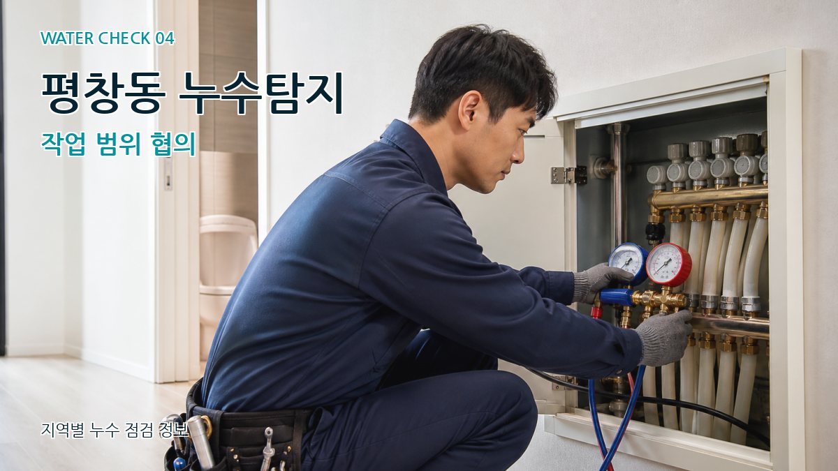 평창동 누수탐지 작업 범위 협의