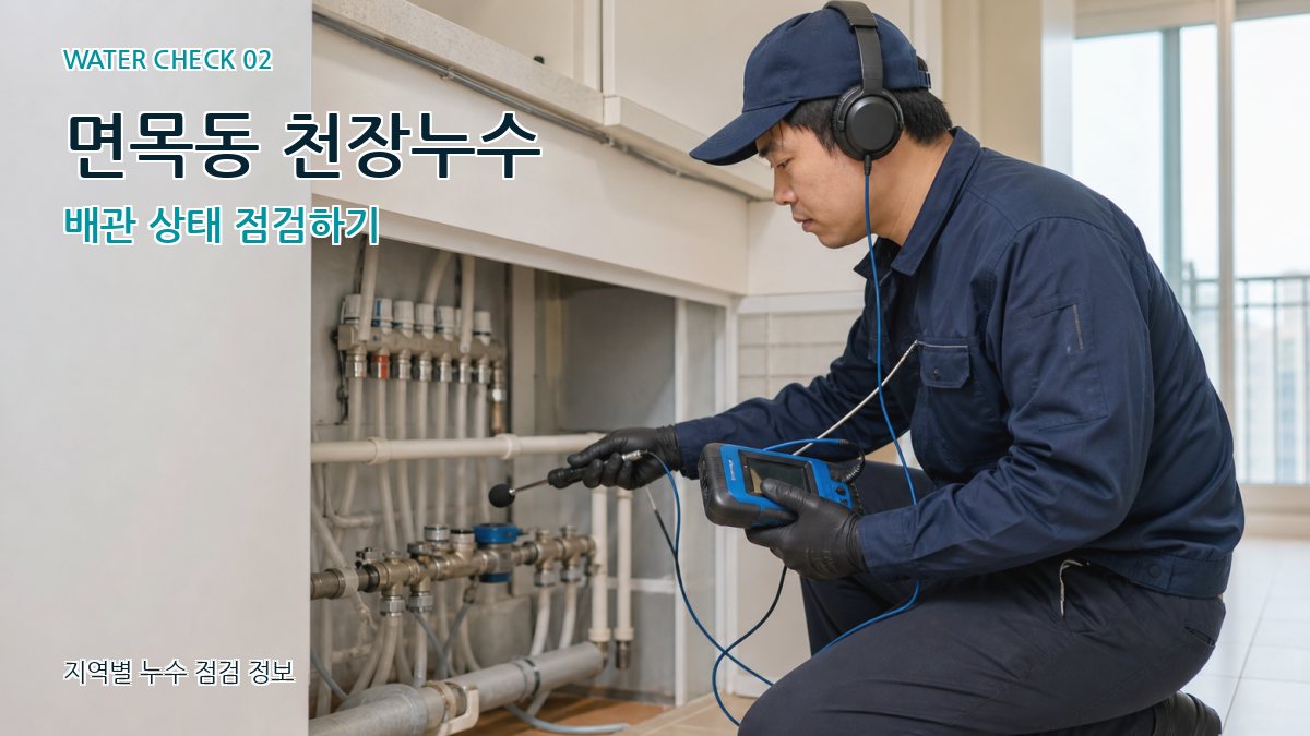 면목동 천장누수 배관 상태 점검하기