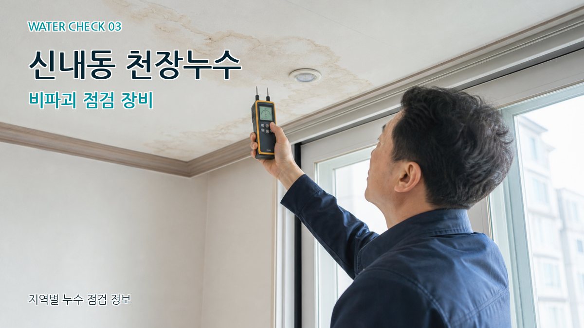 신내동 천장누수 비파괴 점검 장비