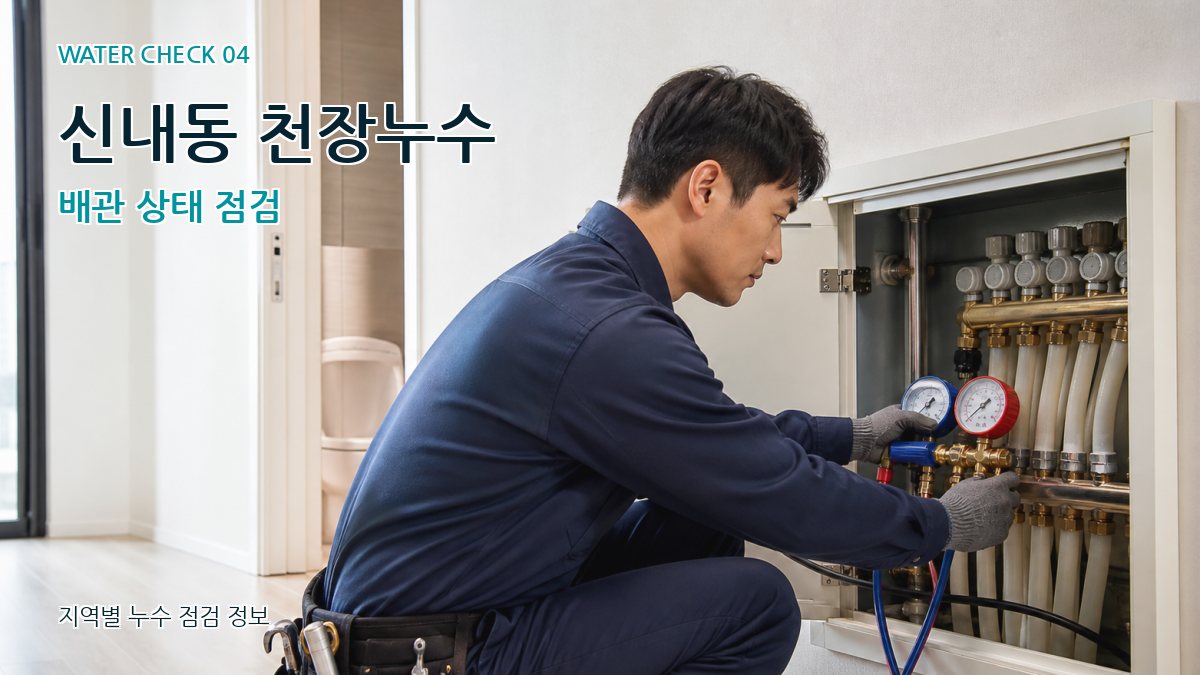 신내동 천장누수 배관 상태 점검