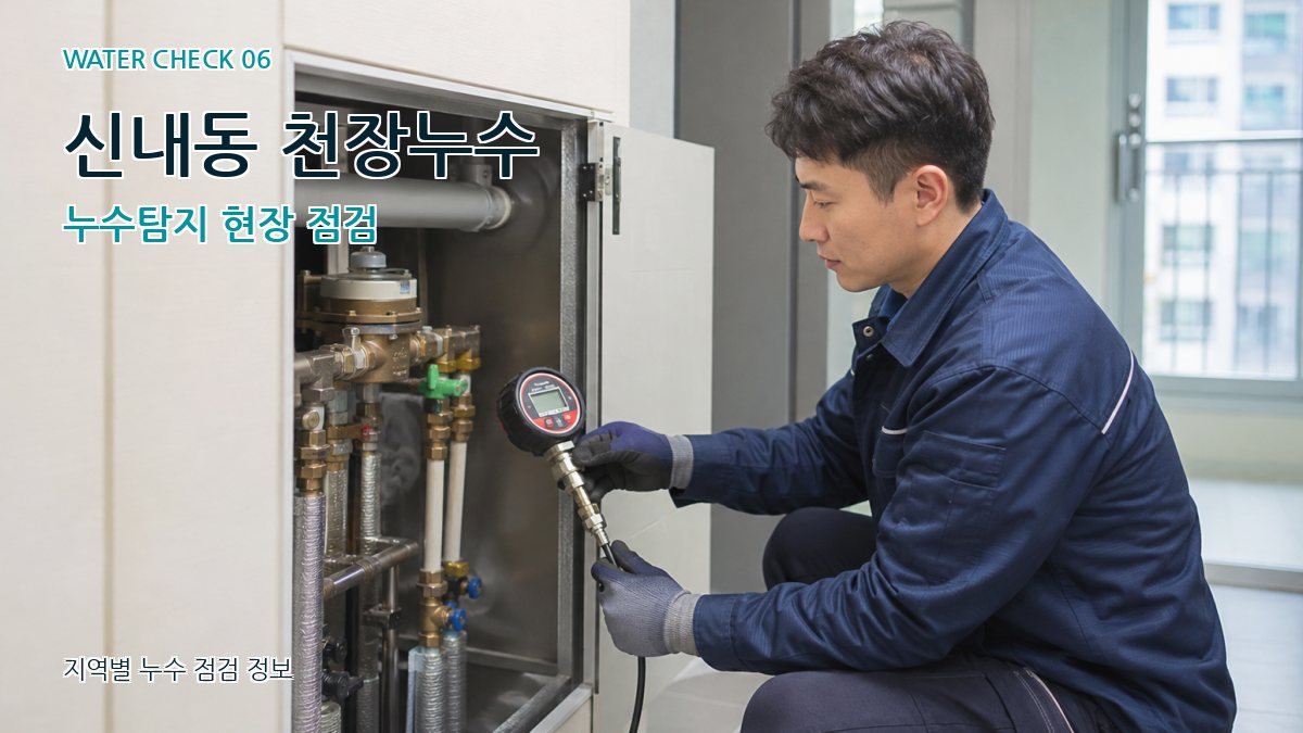 신내동 천장누수 누수탐지 현장 점검