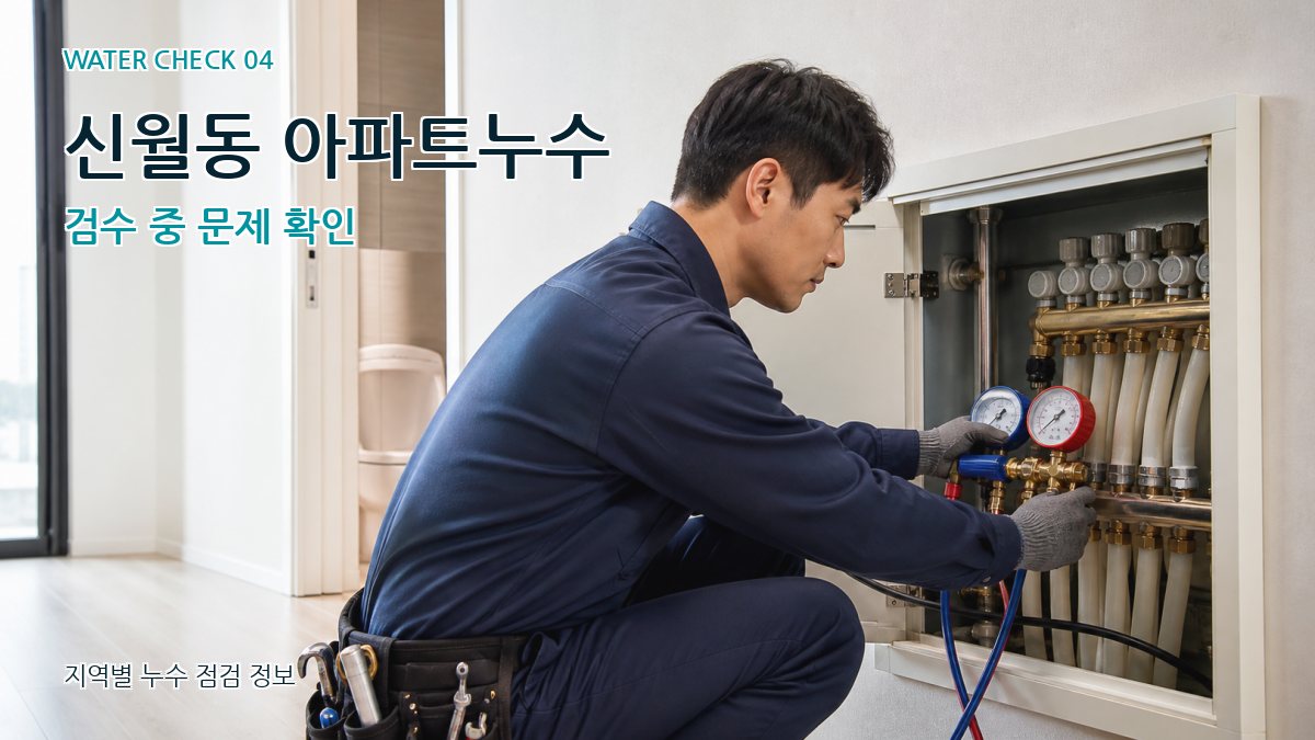 신월동 아파트누수 검수 중 문제 확인