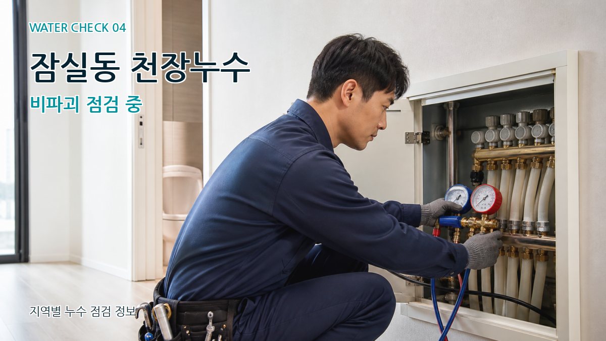 잠실동 천장누수 비파괴 점검 중