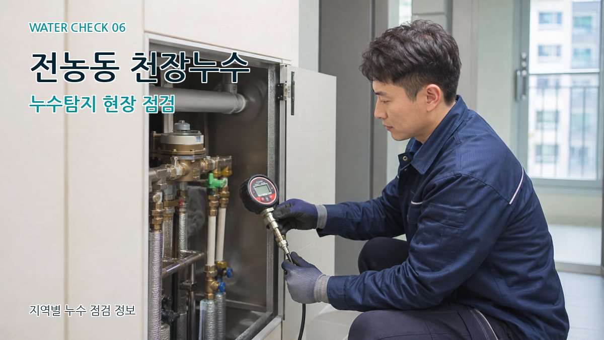 전농동 천장누수 누수탐지 현장 점검