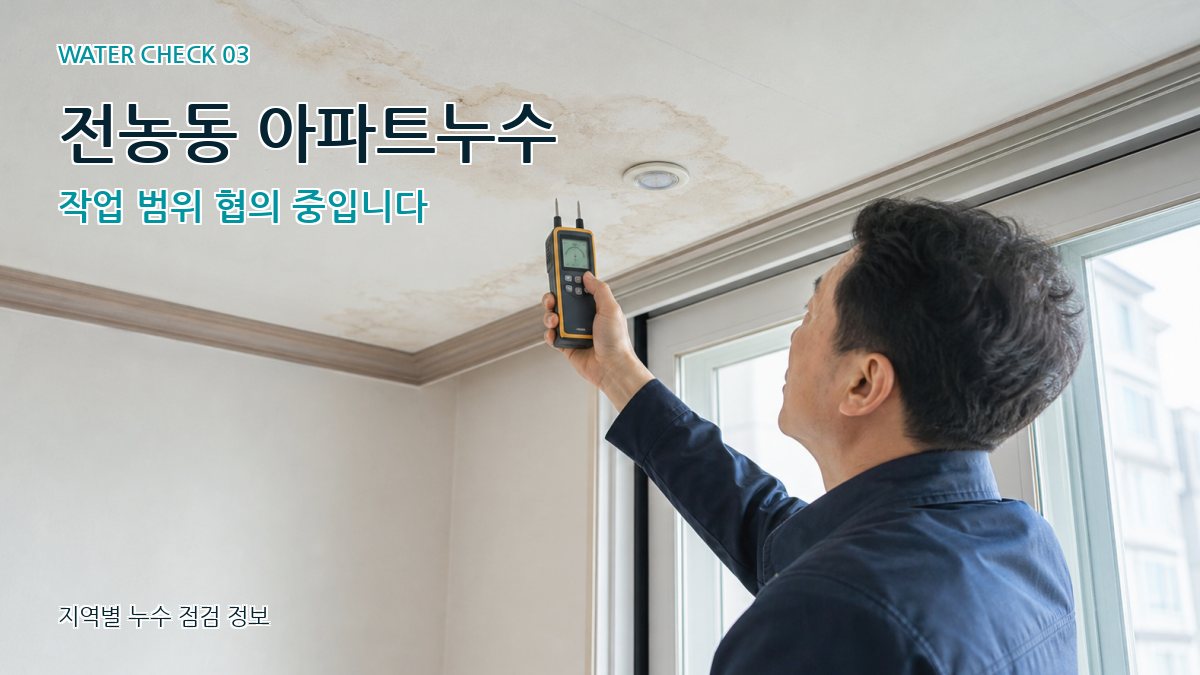 전농동 아파트누수 작업 범위 협의 중입니다