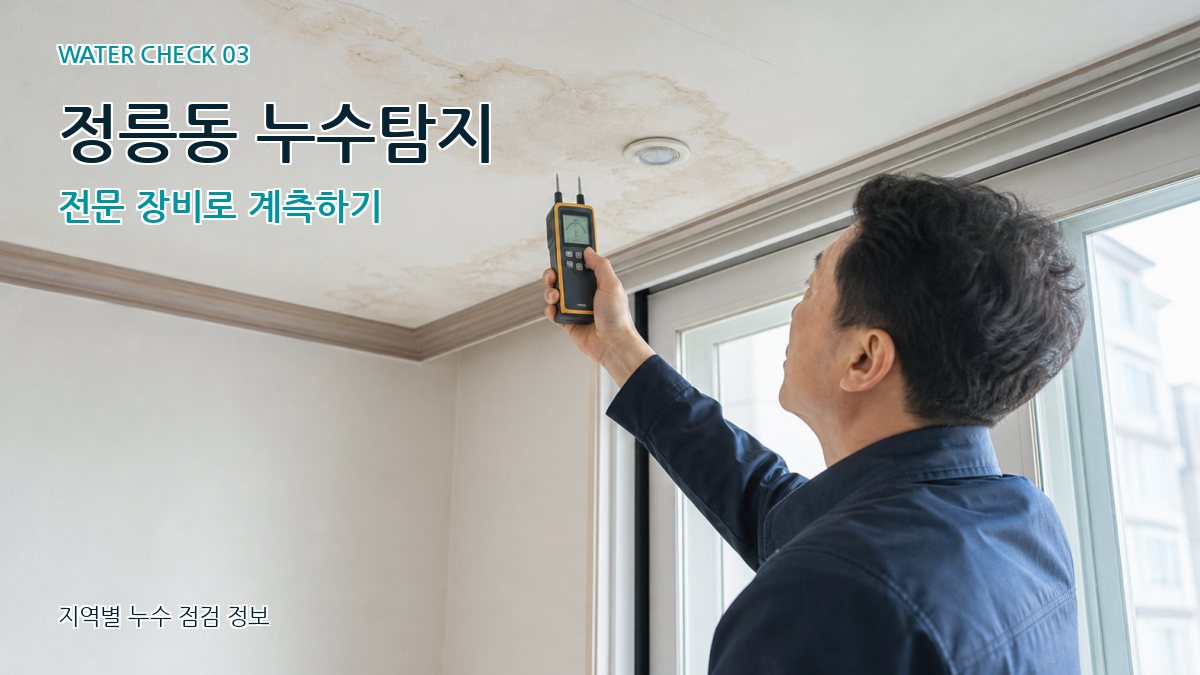 정릉동 누수탐지 전문 장비로 계측하기
