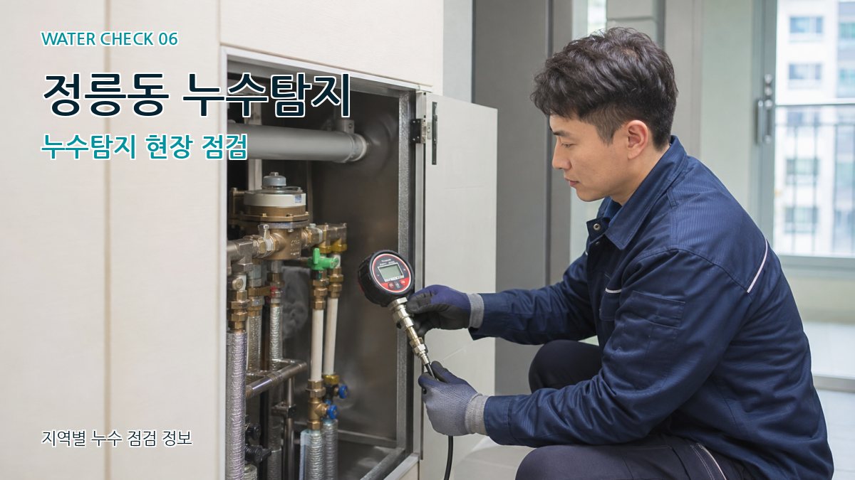 정릉동 누수탐지 누수탐지 현장 점검