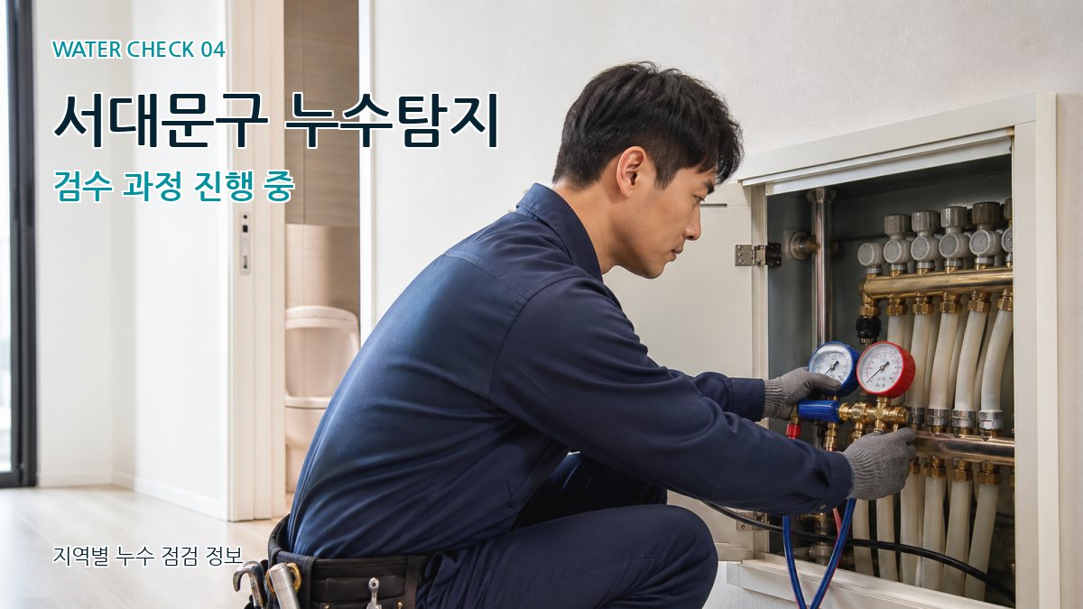 서대문구 누수탐지 검수 과정 진행 중