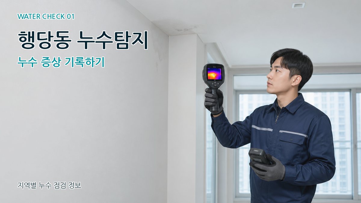 행당동 누수탐지 누수 증상 기록하기