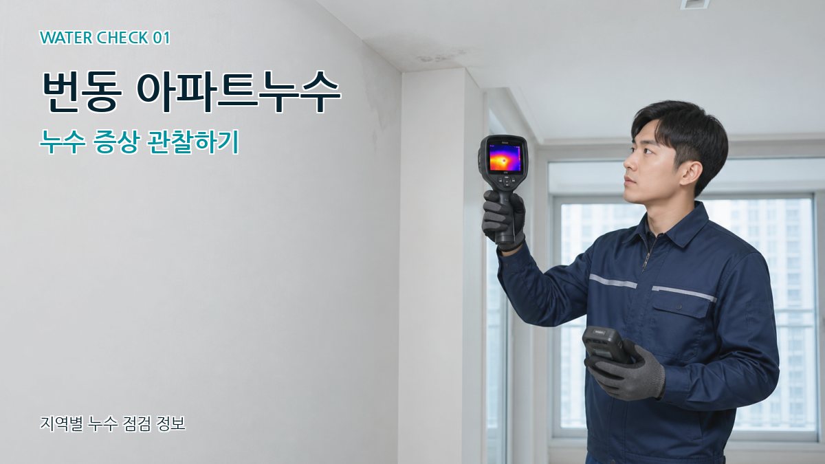 번동 아파트누수 누수 증상 관찰하기
