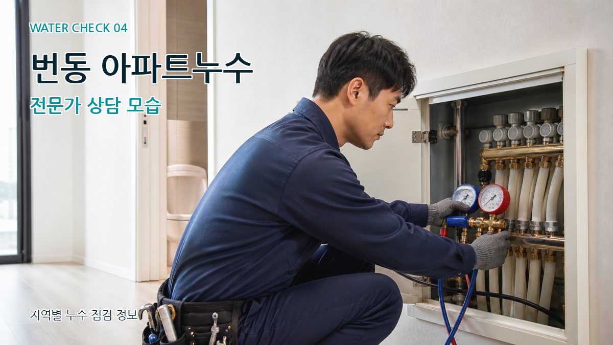 번동 아파트누수 전문가 상담 모습