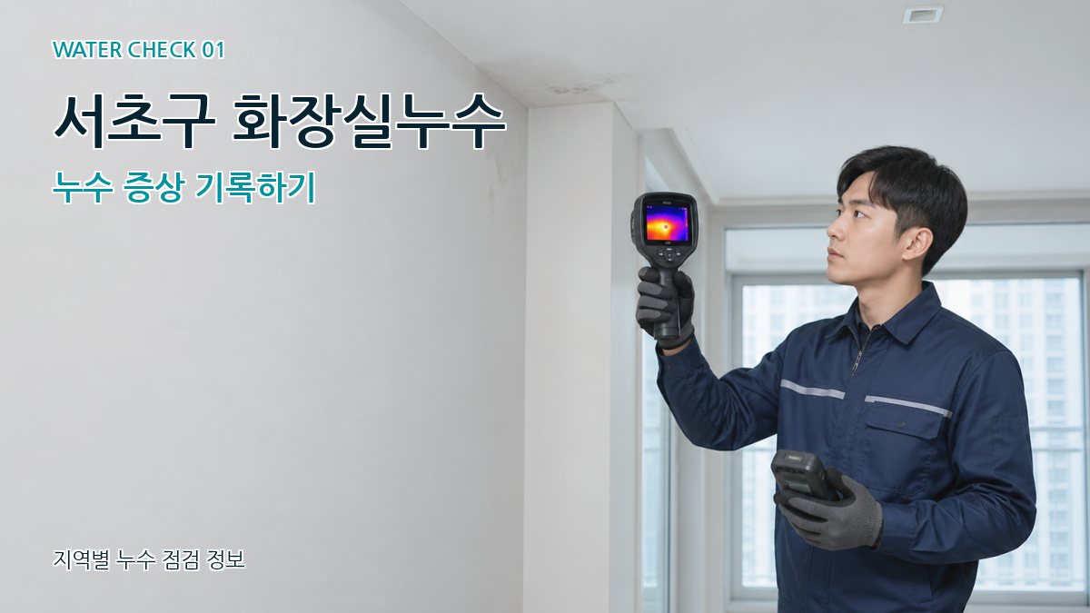 서초구 화장실누수 누수 증상 기록하기