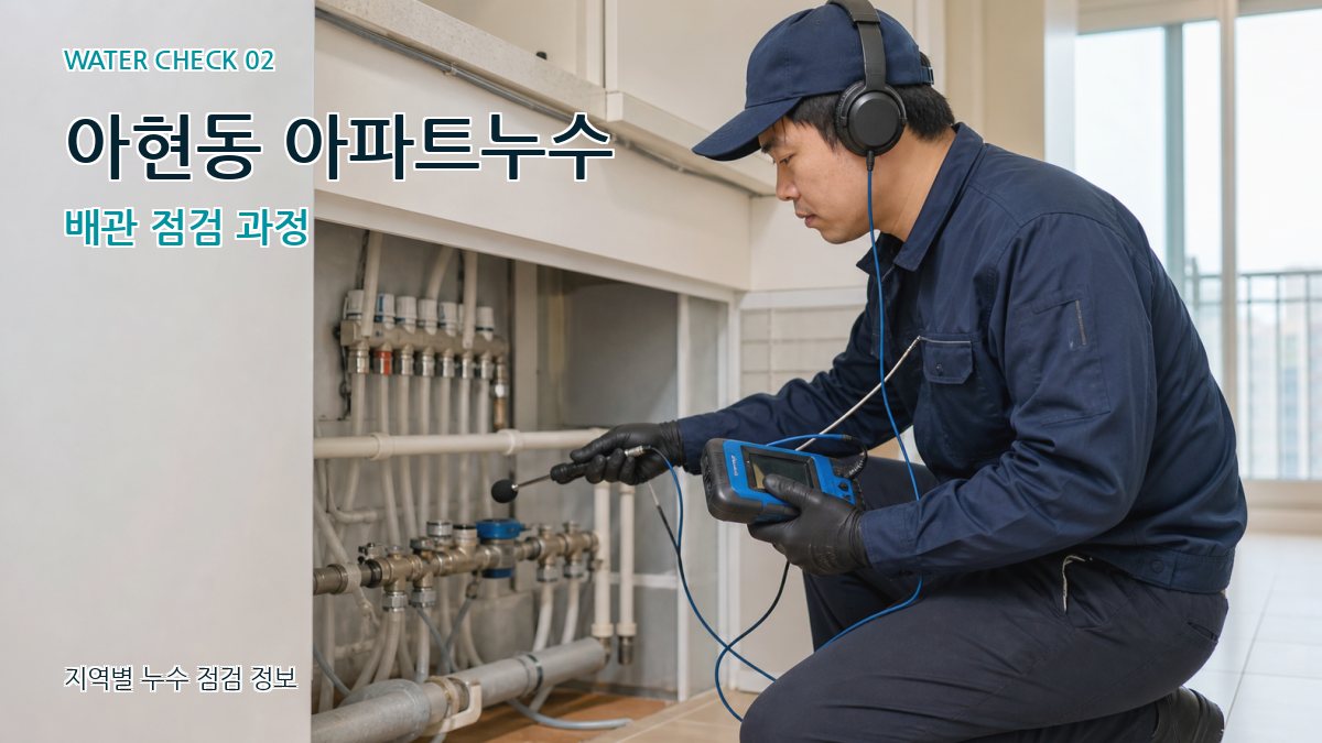 아현동 아파트누수 배관 점검 과정