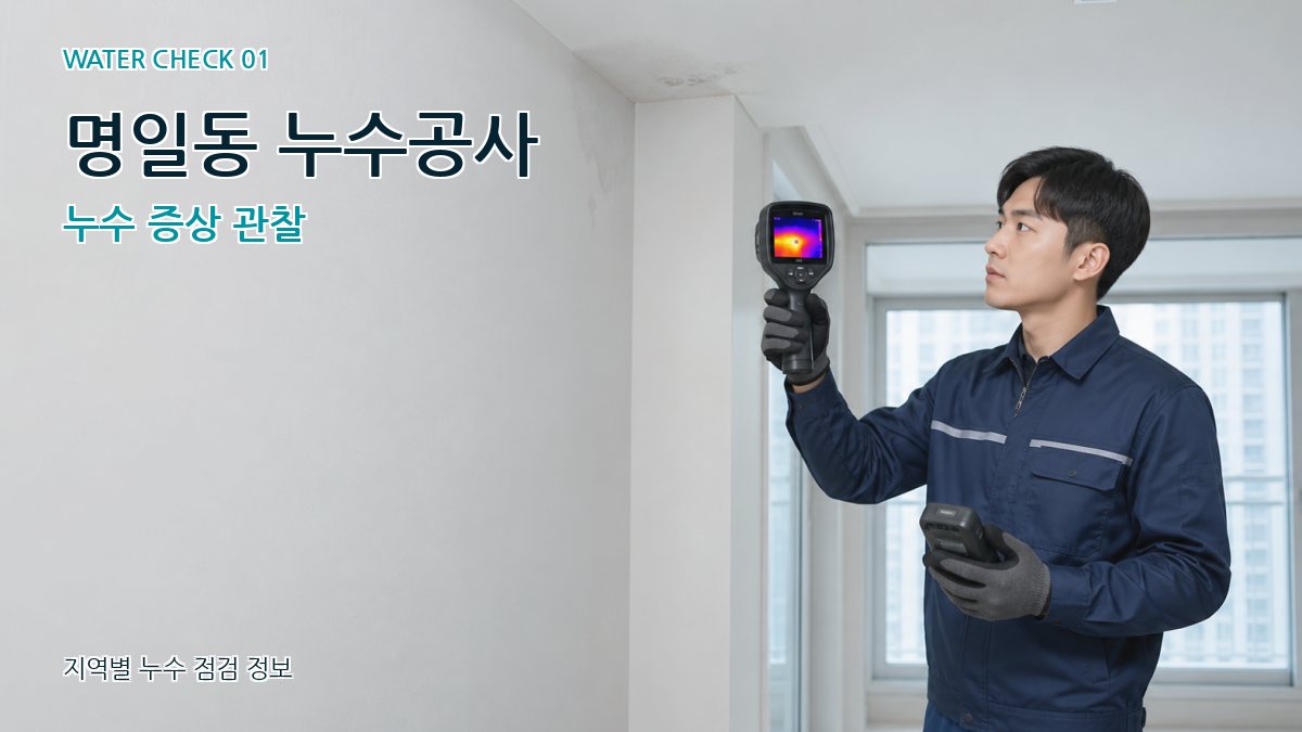 명일동 누수공사 누수 증상 관찰