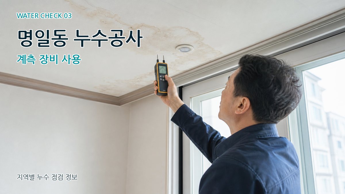 명일동 누수공사 계측 장비 사용