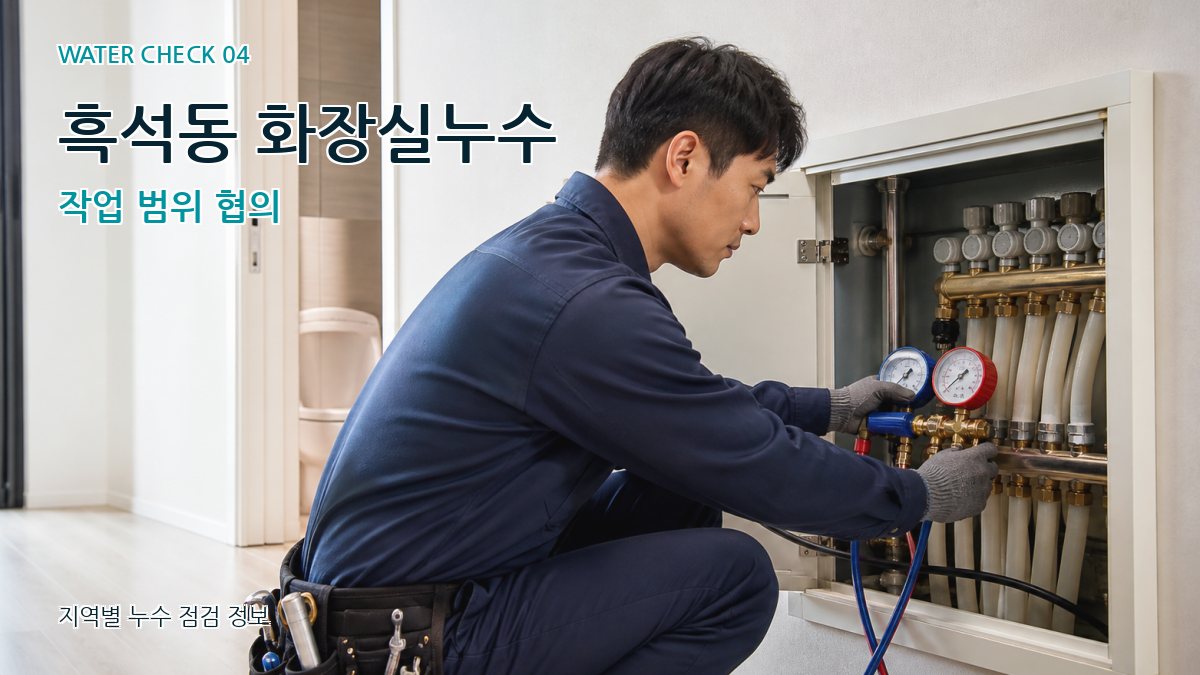흑석동 화장실누수 작업 범위 협의