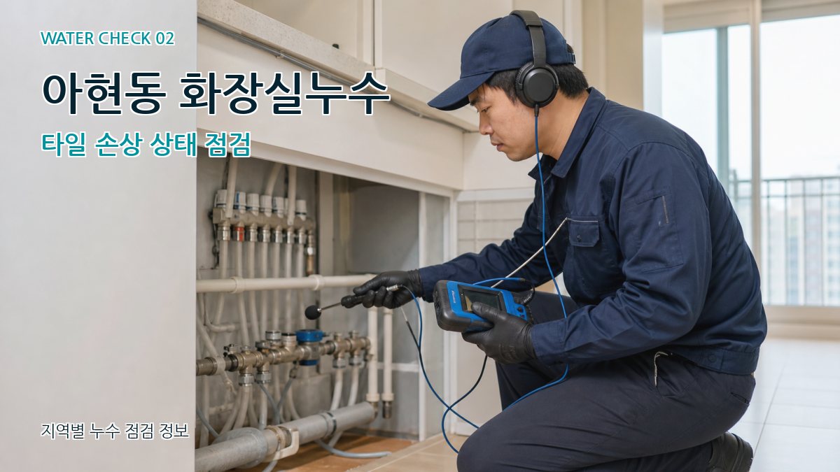 아현동 화장실누수 타일 손상 상태 점검