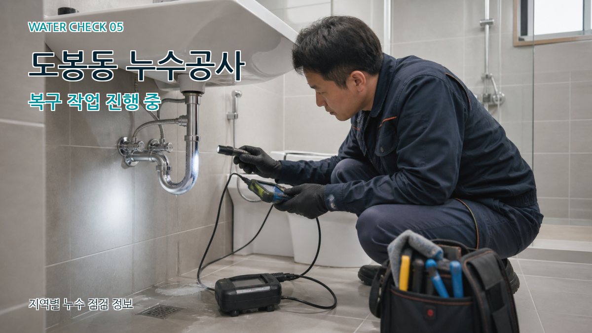 도봉동 누수공사 복구 작업 진행 중