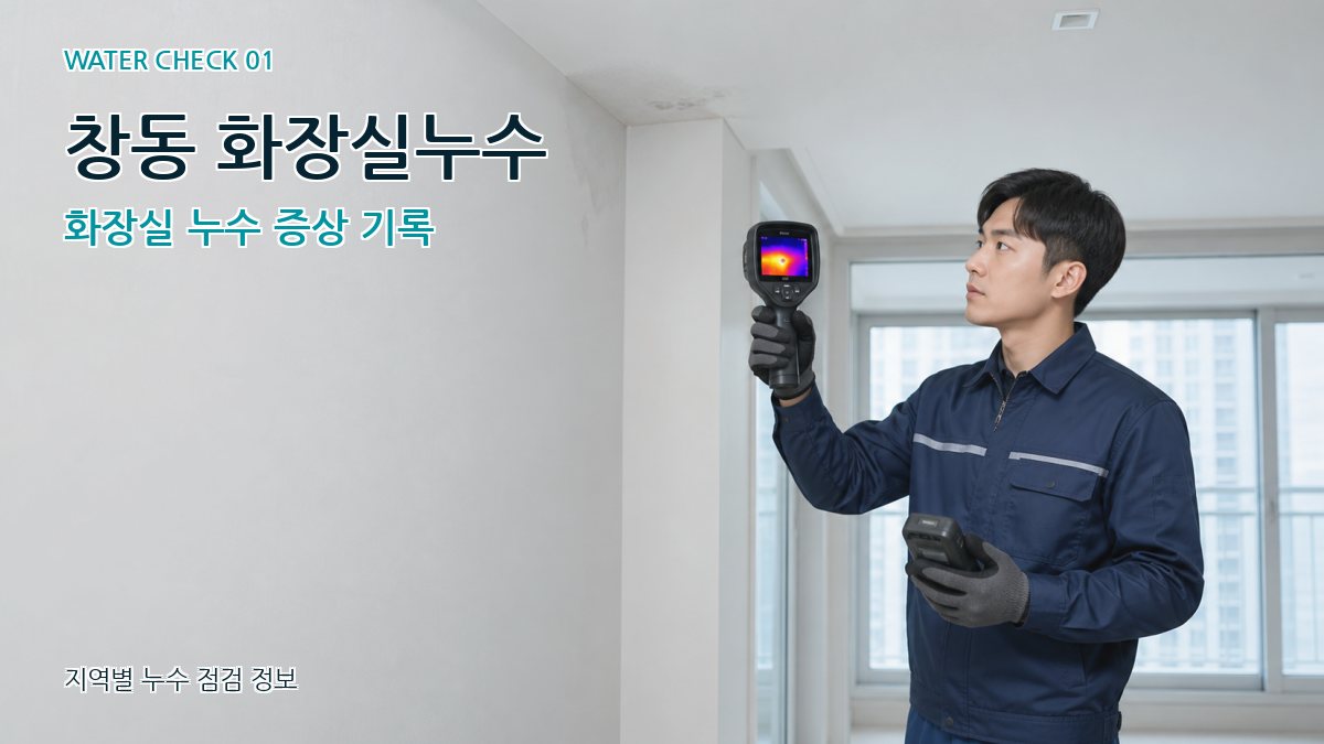 창동 화장실누수 화장실 누수 증상 기록