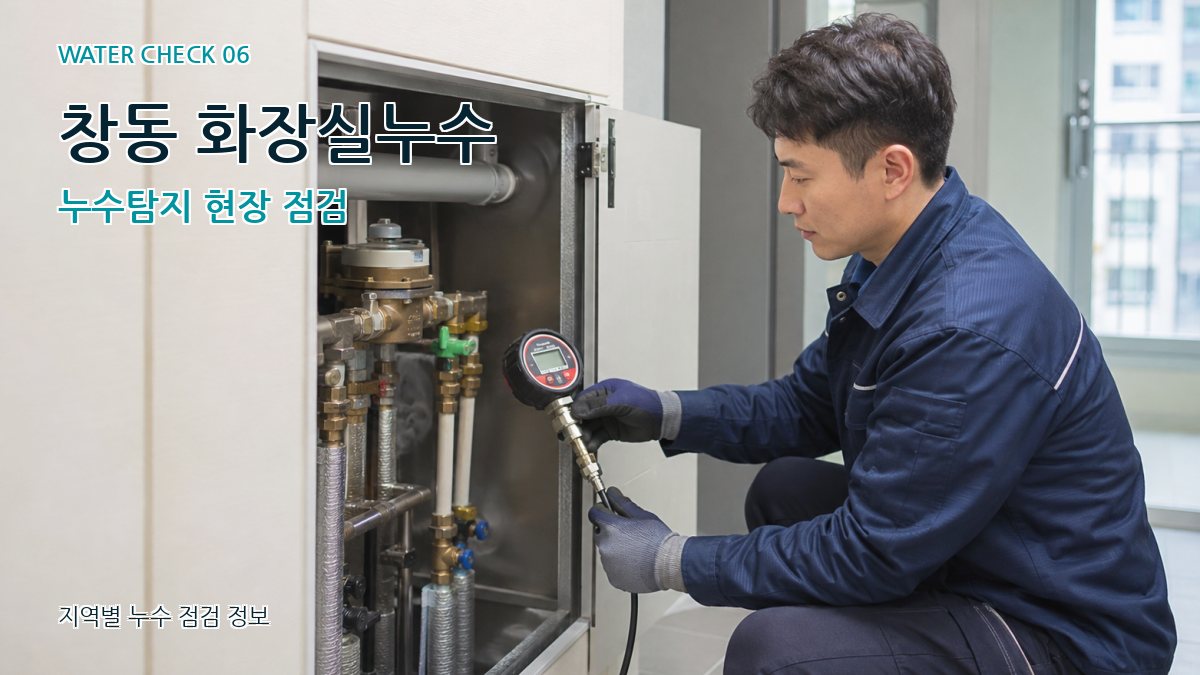 창동 화장실누수 누수탐지 현장 점검