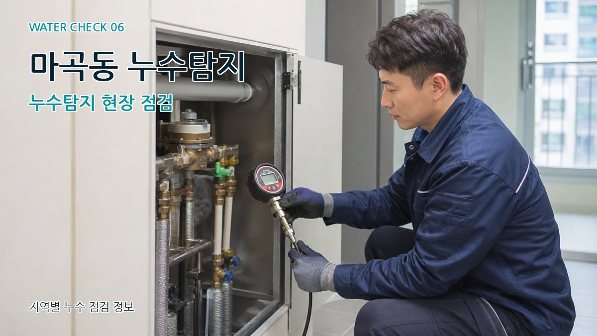 마곡동 누수탐지 누수탐지 현장 점검