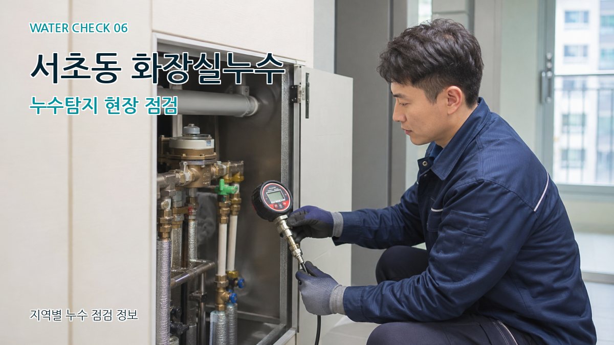 서초동 화장실누수 누수탐지 현장 점검