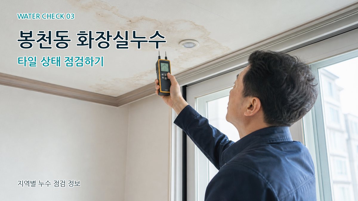 봉천동 화장실누수 타일 상태 점검하기