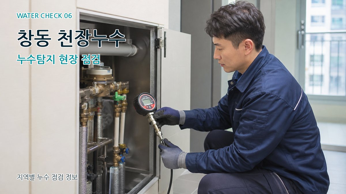창동 천장누수 누수탐지 현장 점검