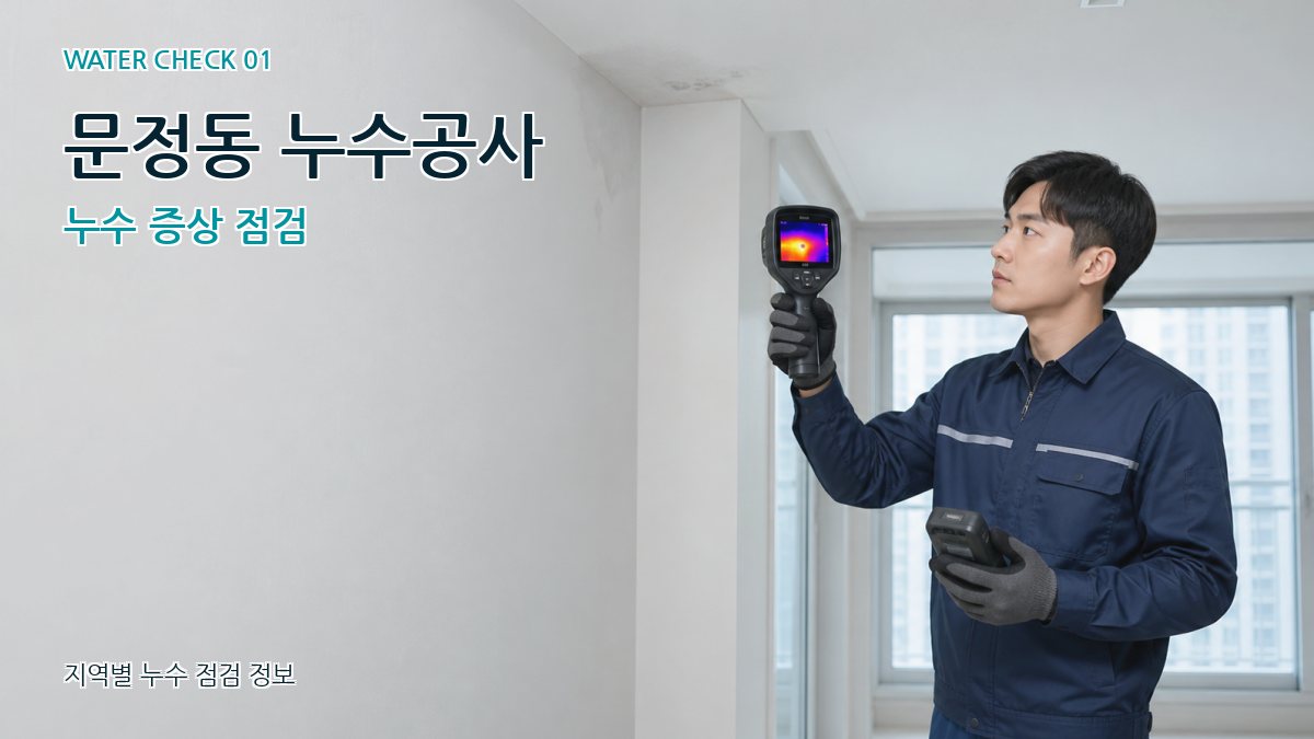 문정동 누수공사 누수 증상 점검
