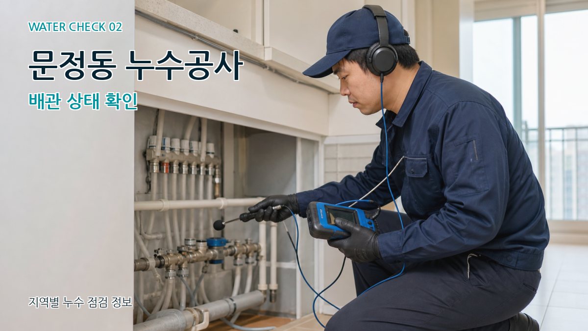 문정동 누수공사 배관 상태 확인