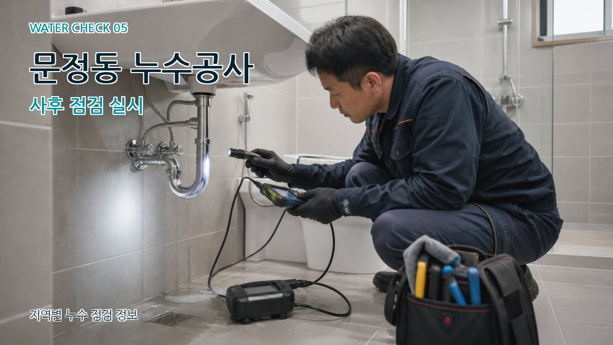 문정동 누수공사 사후 점검 실시