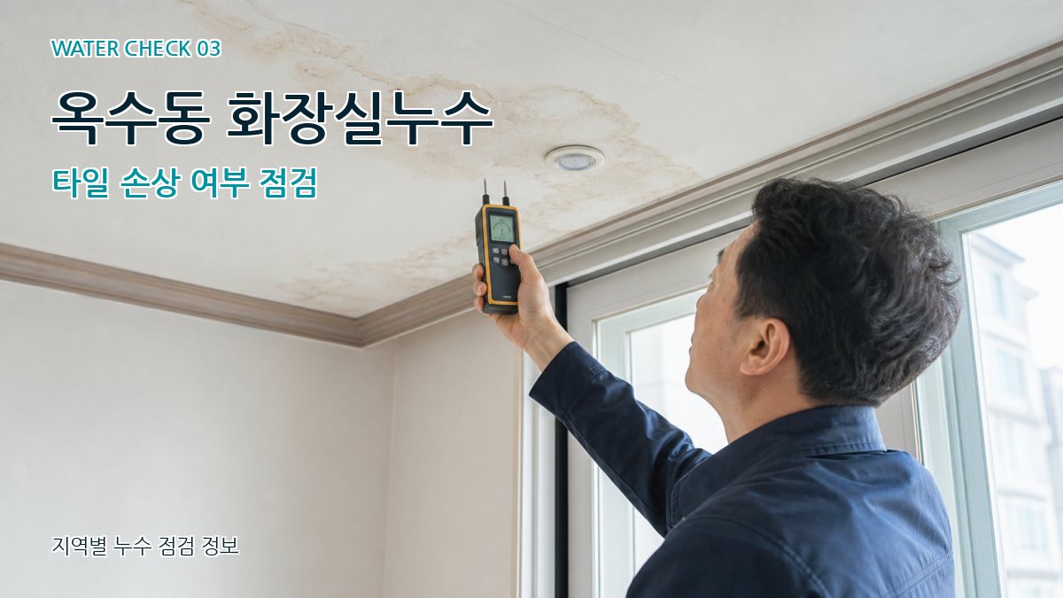 옥수동 화장실누수 타일 손상 여부 점검
