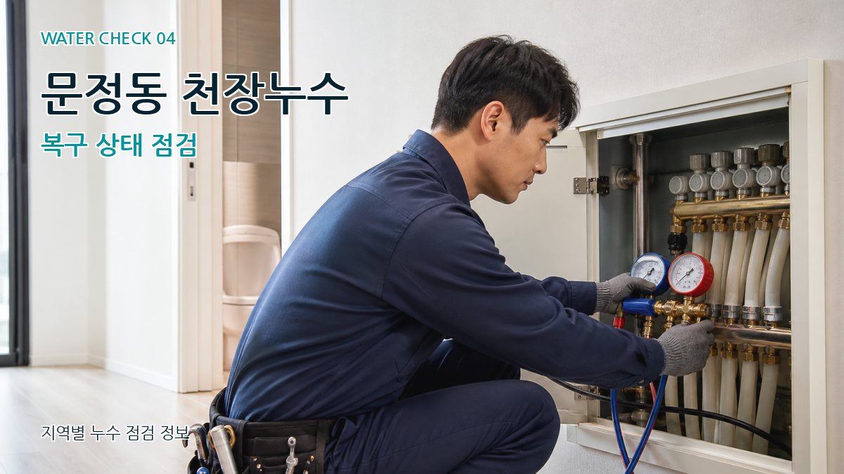 문정동 천장누수 복구 상태 점검
