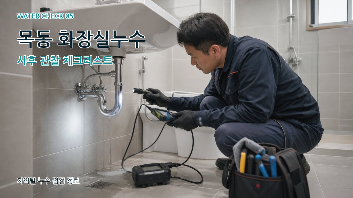 목동 화장실누수 사후 관찰 체크리스트
