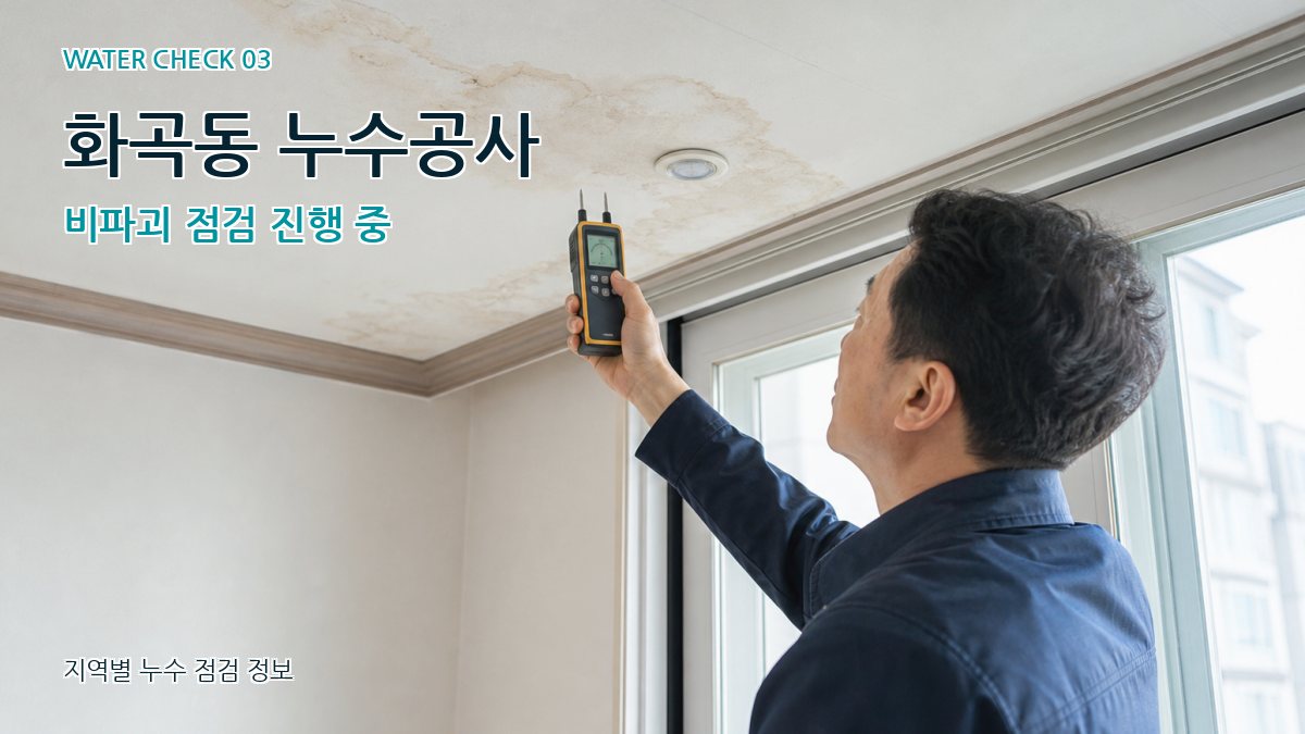 화곡동 누수공사 비파괴 점검 진행 중