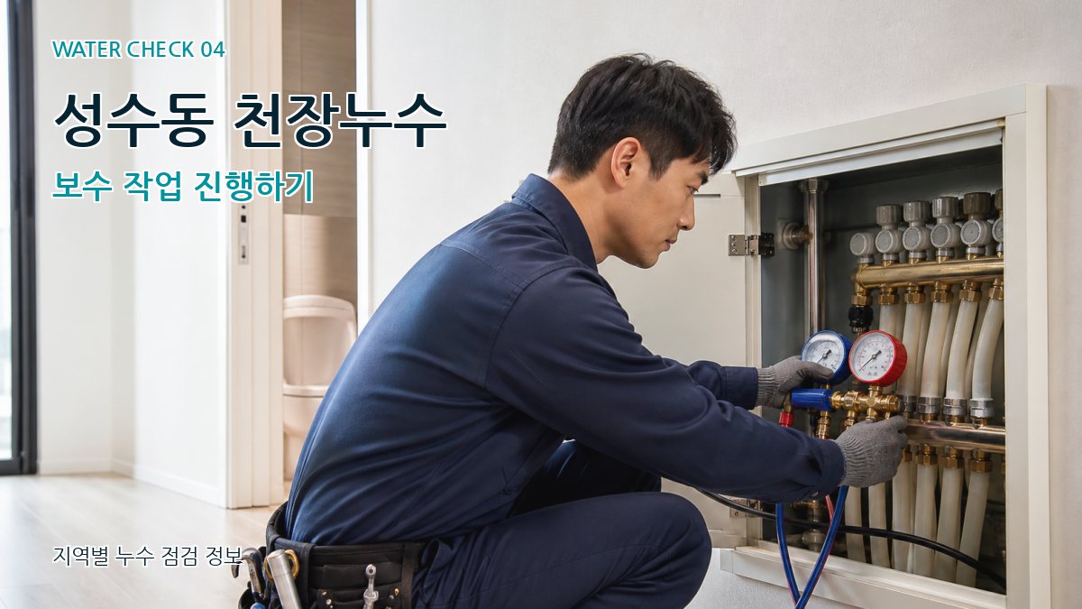 성수동 천장누수 보수 작업 진행하기